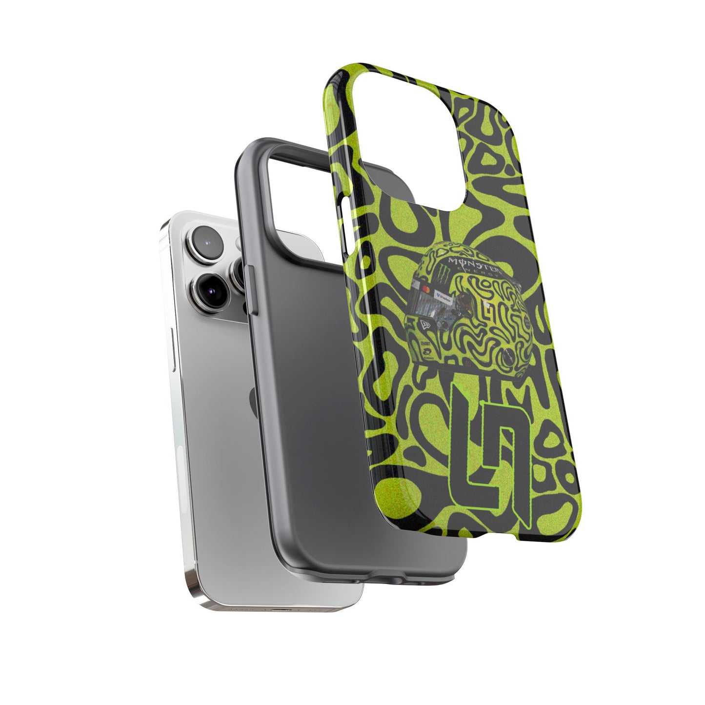 Lando Norris Helmet Design Phone Case, Formula 1 Fans, McLaren Fans, Tough Cases, Protective Cover, iPhone Case