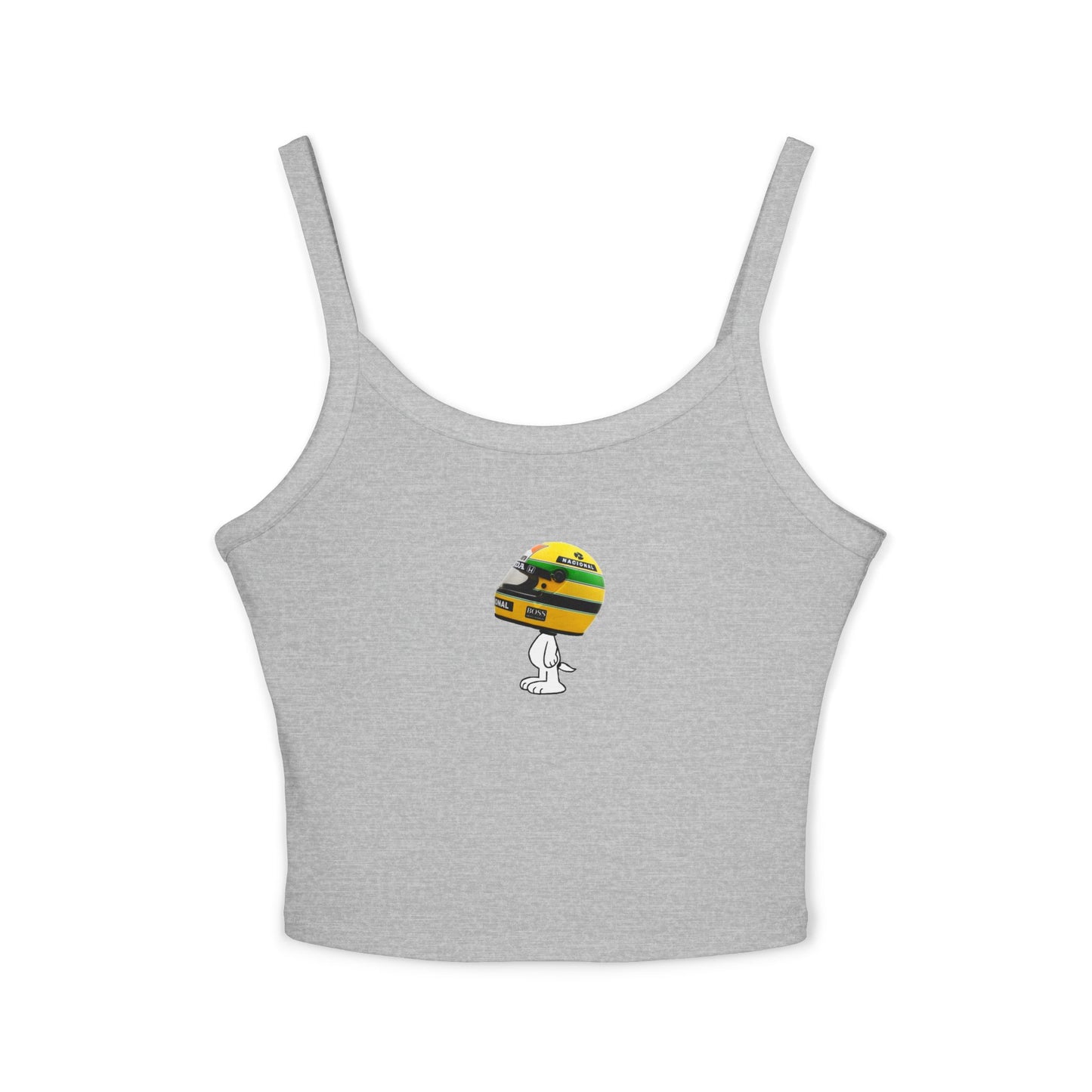 Snoopy x Ayrton Senna F1 Team Crop Top: Red Mclaren Racerback Tank, Women's Tank Top, Spaghetti Strap Shirt, Sleeveless Tee, Graphic Muscle