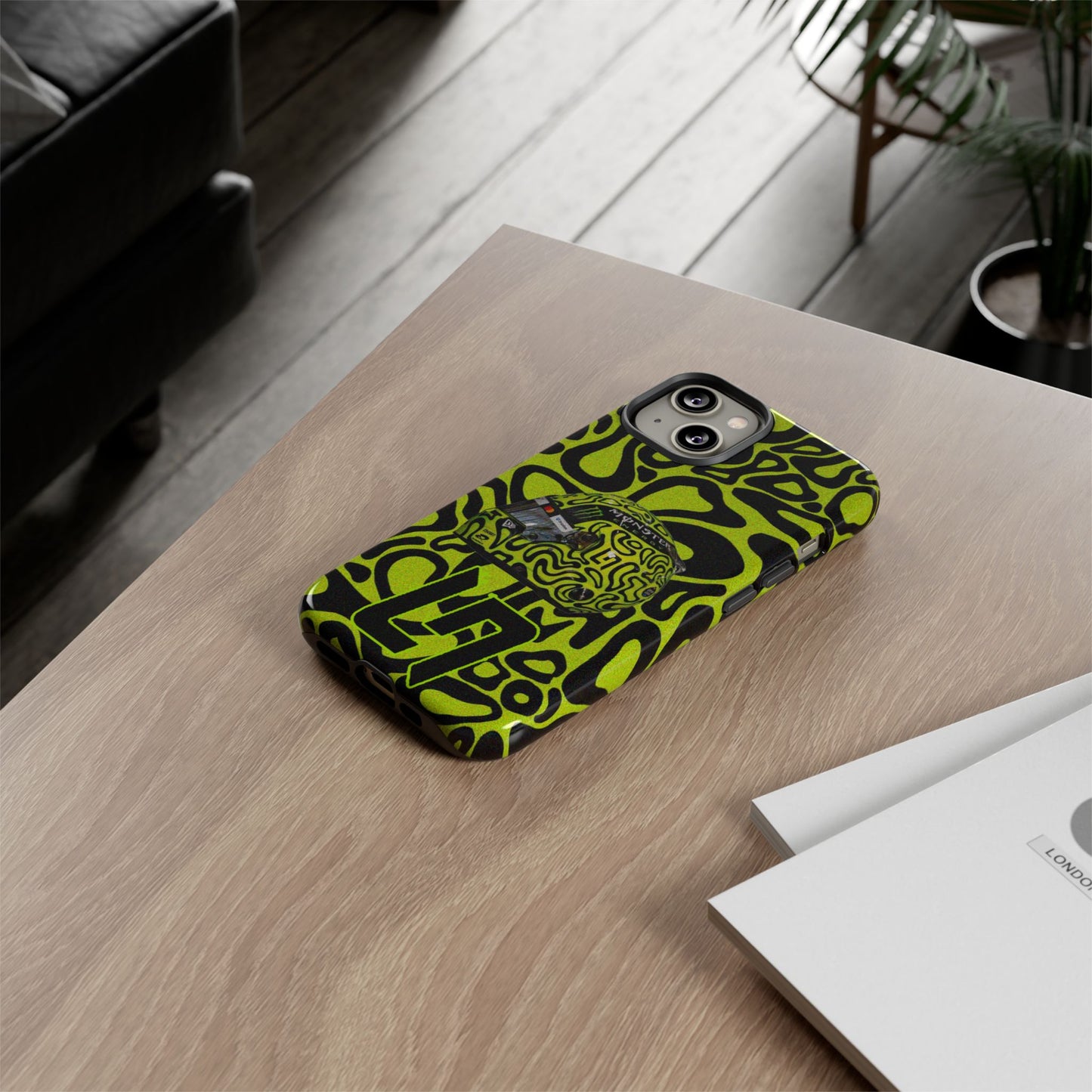 Lando Norris Helmet Design Phone Case, Formula 1 Fans, McLaren Fans, Tough Cases, Protective Cover, iPhone Case