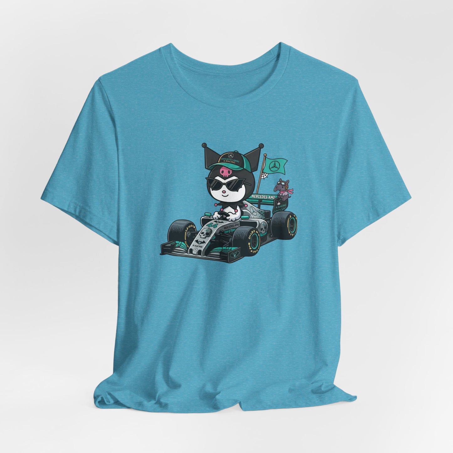Kuromi F1 Racing Driver Graphic Tee Cute Motorsport Graphic Shirt