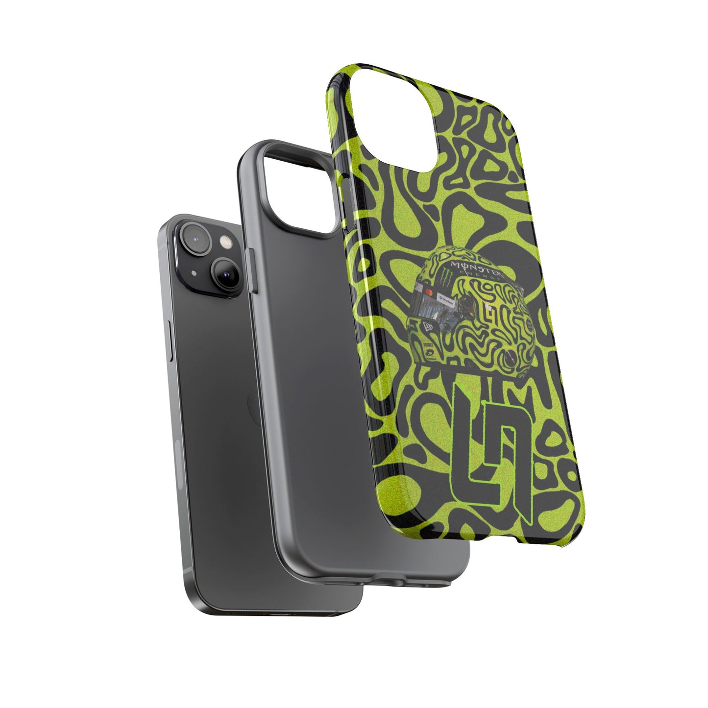 Lando Norris Helmet Design Phone Case, Formula 1 Fans, McLaren Fans, Tough Cases, Protective Cover, iPhone Case