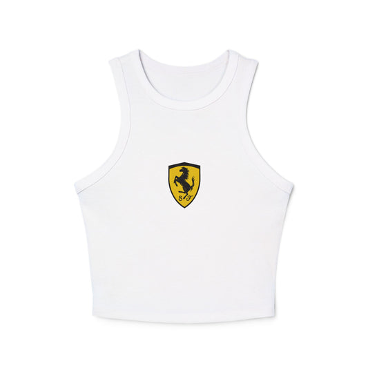 Ferrari F1 Racerback Tank Top: Women's Cropped Scuderia Tee