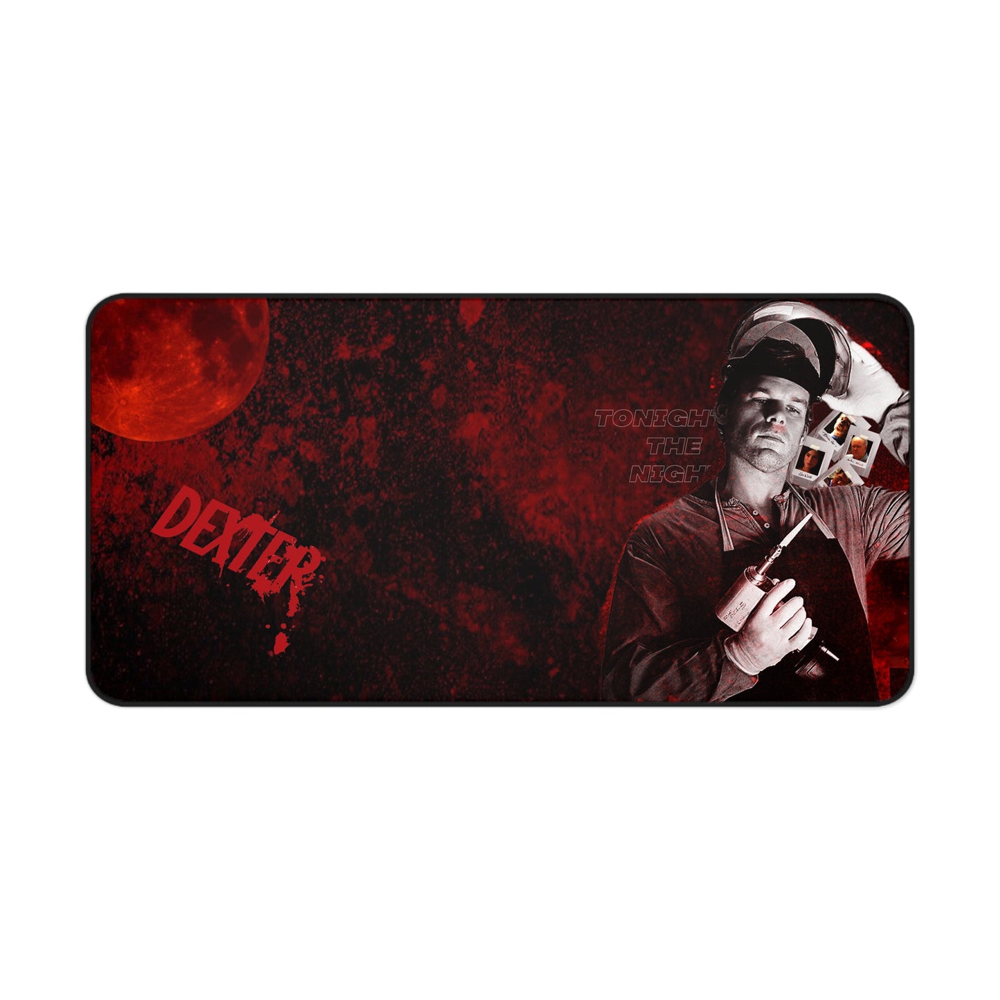 Gothic Dexter Desk Mat - Perfect for Halloween, Office Decor, Unique Gift, Gamer Accessories, Home Office Essentials
