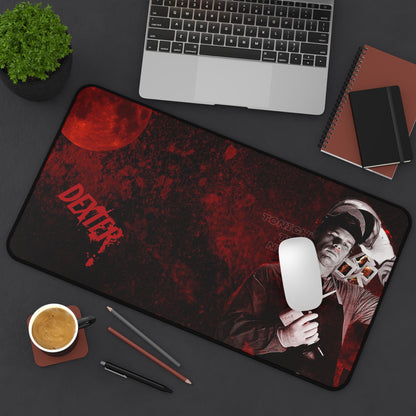 Gothic Dexter Desk Mat - Perfect for Halloween, Office Decor, Unique Gift, Gamer Accessories, Home Office Essentials