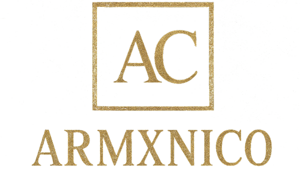 Gold 'AC ARMXNICO' logo on a white background